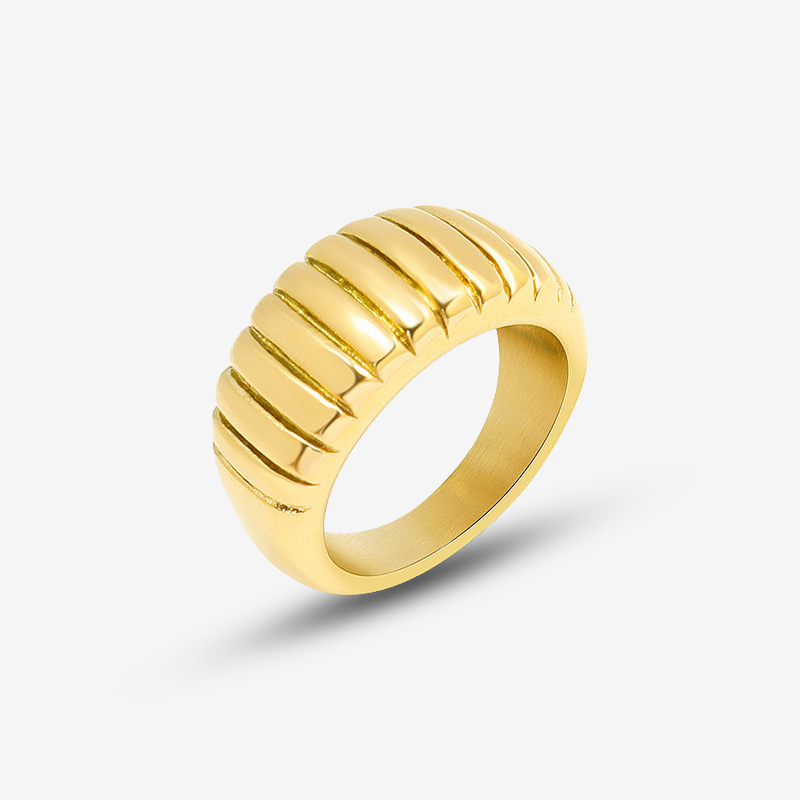 【6个款式，限时促销价一样比售价高】Croissant Texture Ring