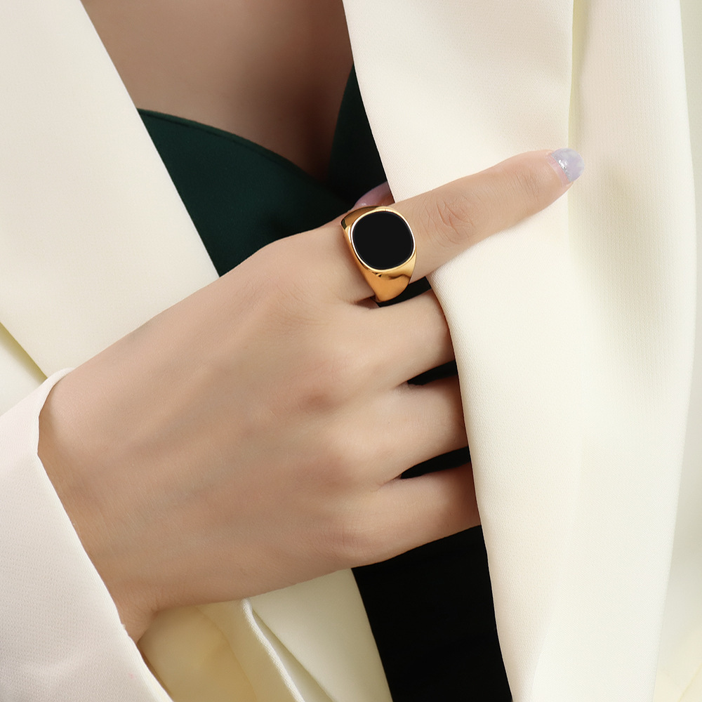 Bold Black Statement Ring