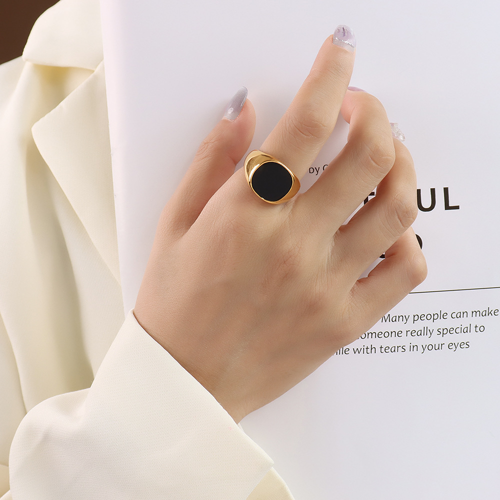 Bold Black Statement Ring