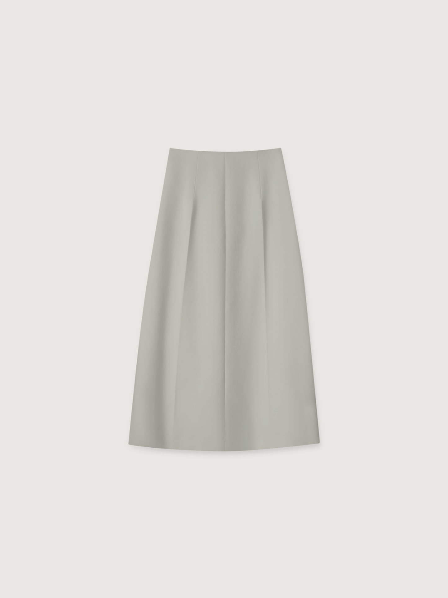 会员价-PLEATED CREPE PENCIL SKIRT IN BABY GREEN