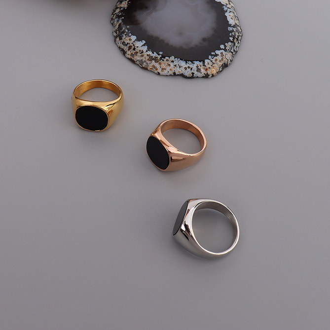 Bold Black Statement Ring