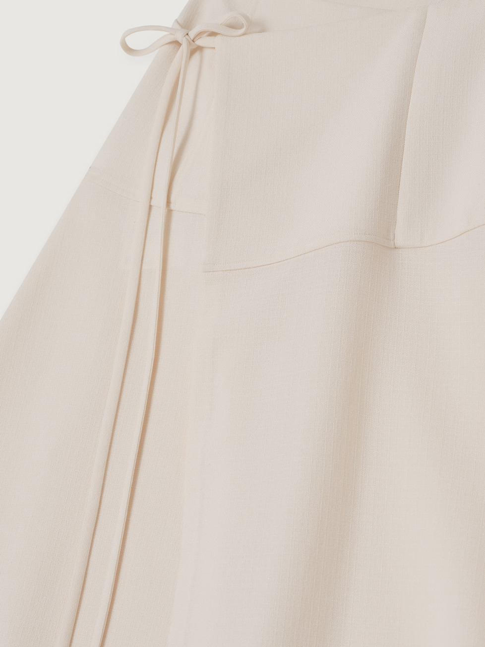 会员价WRAP SILK MIDI SKIRT IN CREAM