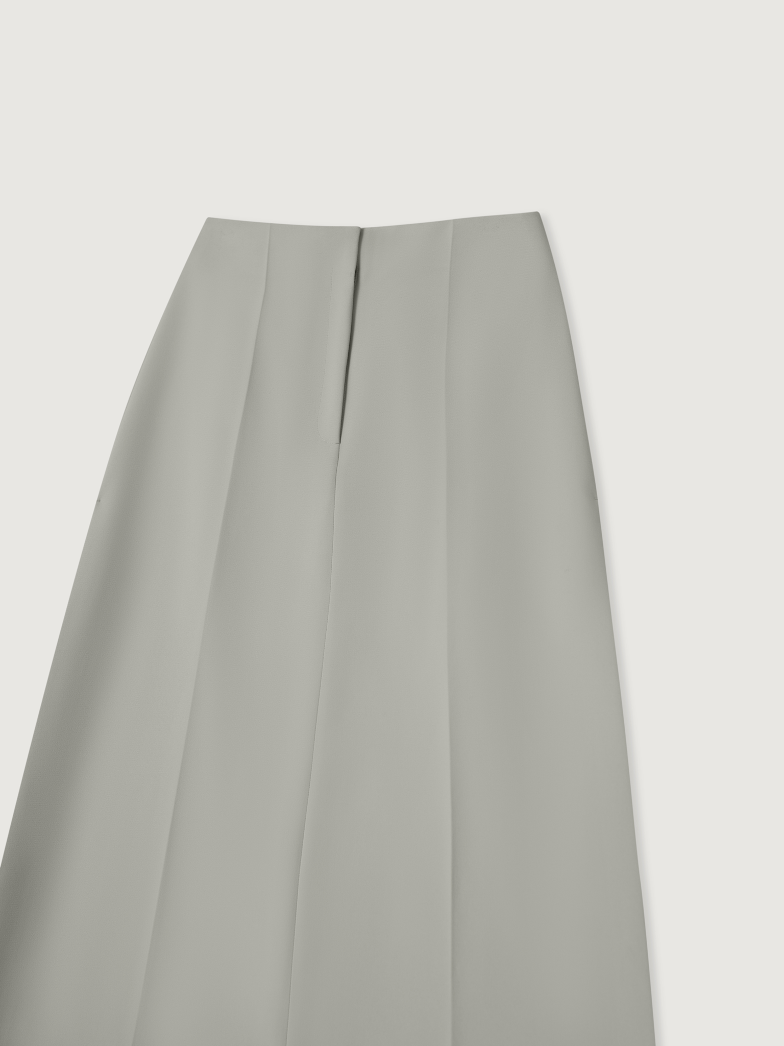 会员价-PLEATED CREPE PENCIL SKIRT IN BABY GREEN
