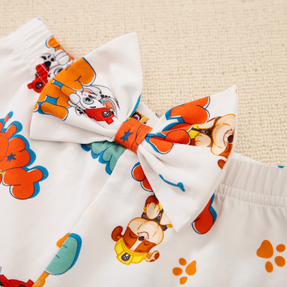 hibobi×PAW Patrol  Baby Girl Cute Print camisole top and shorts and Headband Wholesale